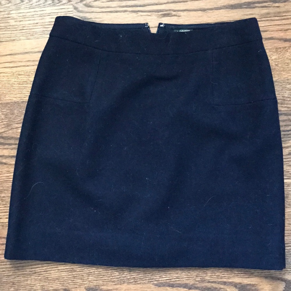 Navy blue wool J. Crew mini skirt sz 4
